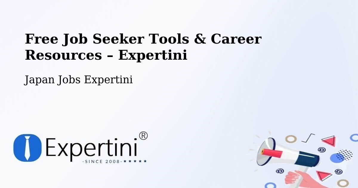 Free Job Seeker Tools & Career Resources – Yao - Yao, Japan Jobs Expertini