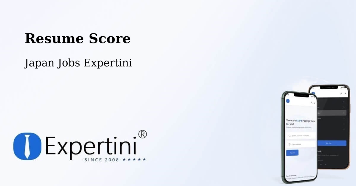 Resume Score & Job Description Match Tool – Yao - Japan Jobs Expertini